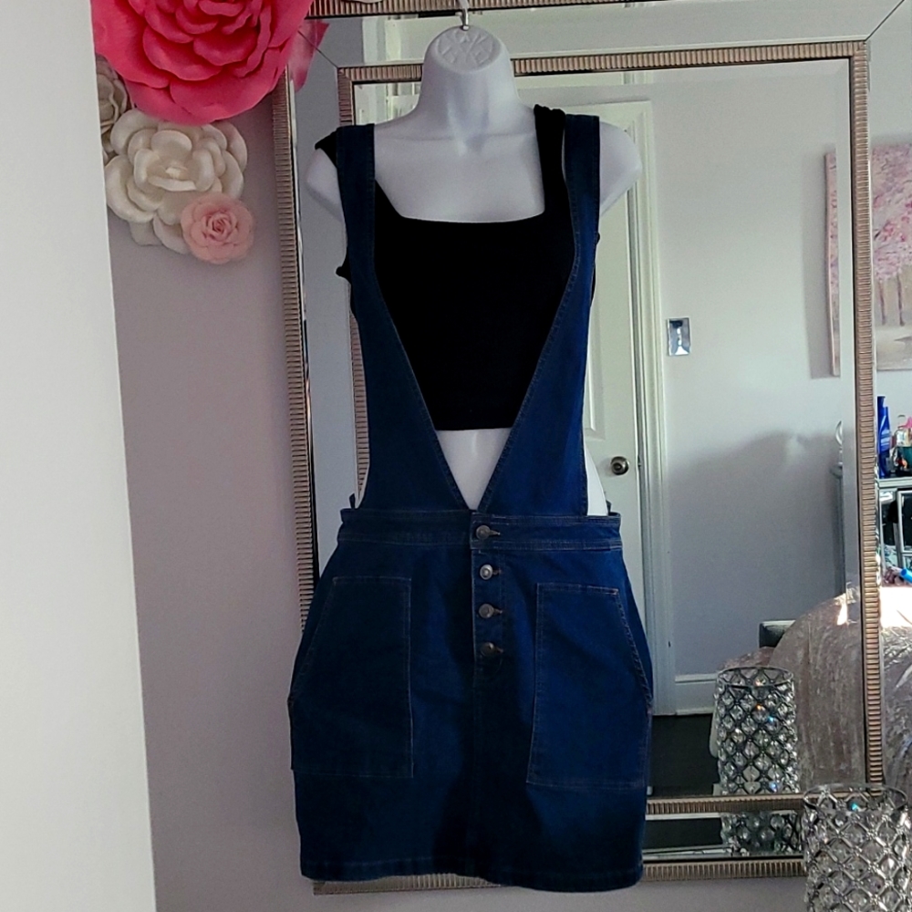 Tinseltown Jean Overall Skirt
